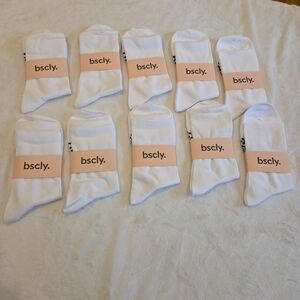 bscly. Mens Organic Cotton Blend Crew Versatile lightweigh Socks 10 Pair 10-11.5
